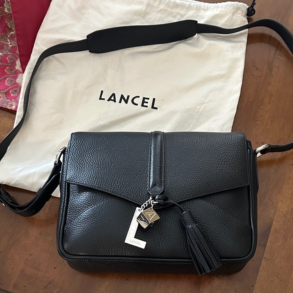 Black Leather Crossbody Bag